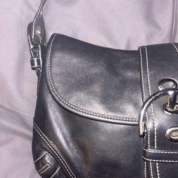 Coach Y2k Soho Black Vintage Buckle Shoulder Bag Purse D0778 F10192 - Picture 11 of 16